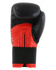 Red and black adidas Hybrid 100 boxing glove.