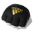 Black and white glove with gold adidas logo for boxing protection.