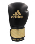 Black and gold boxing glove.