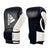 Pair of white and black adidas Hybrid 150 training gloves, 12 oz.