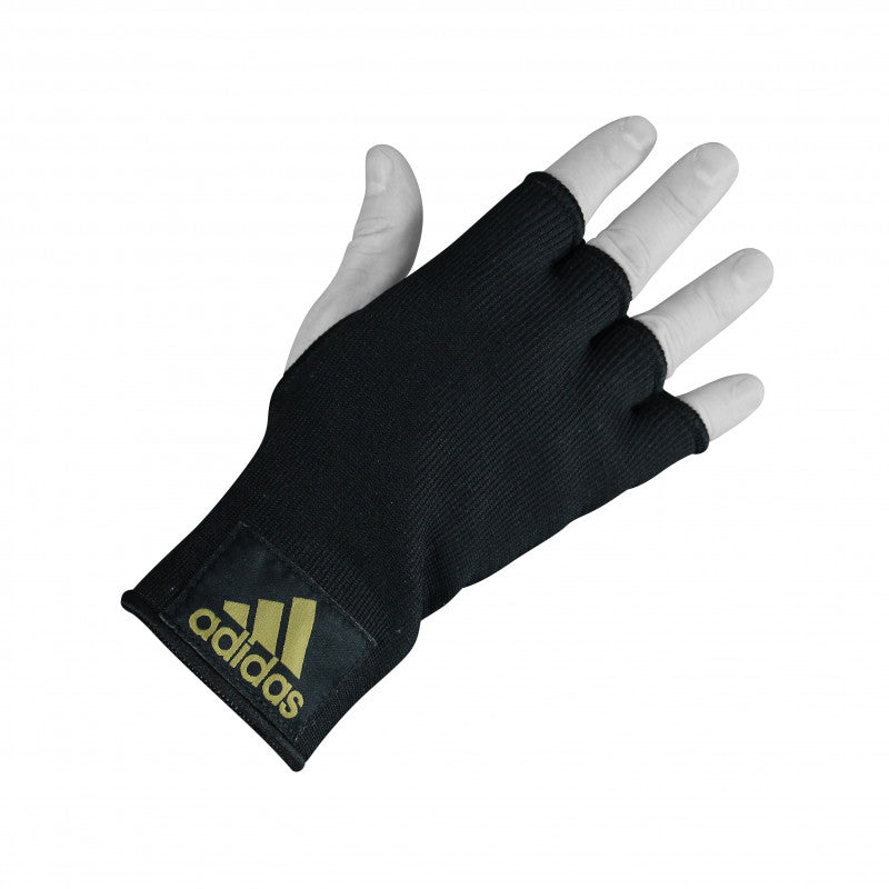 Black glove with yellow logo, medium size.