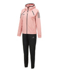 Pink jacket with black pants from adidas Women's Hydrosuit.