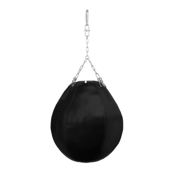 Black Adidas punching bag with sturdy chains, model adiBAC27.