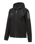 Black jacket with stripes from adidas Men's Hydrosuit adiSS23 separates collection.