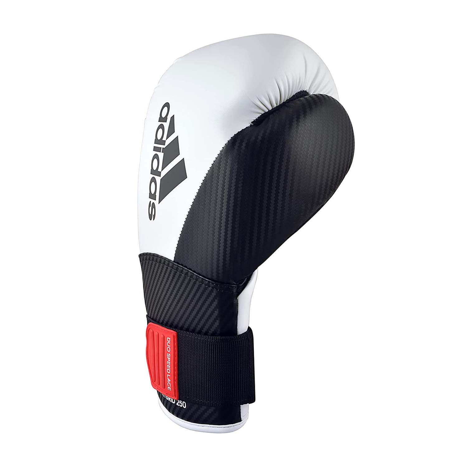 White and black boxing glove in size 10 oz.