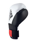 White and black boxing glove in size 10 oz.