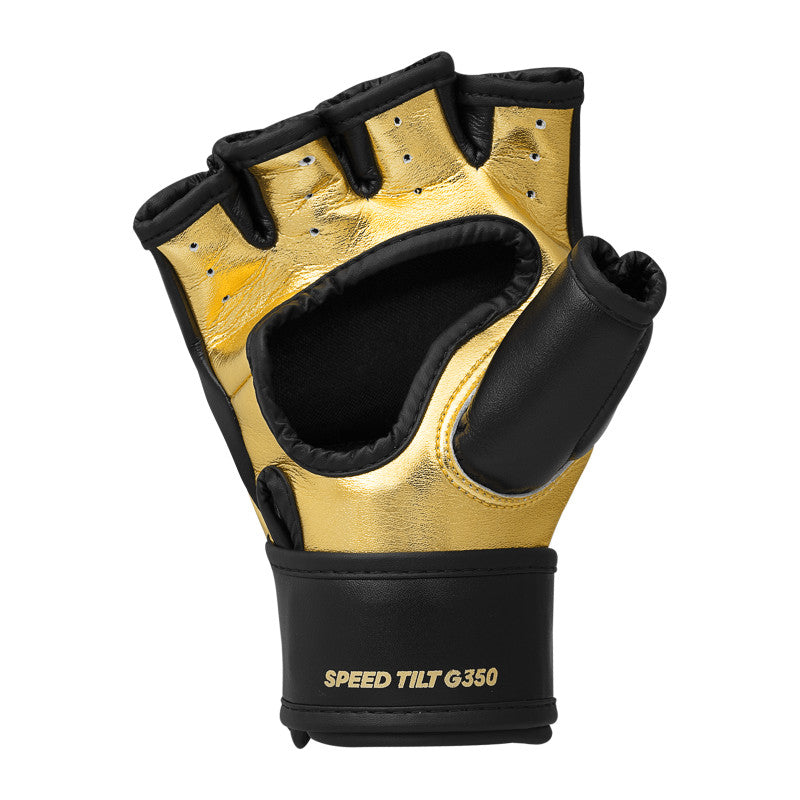 Gold and black boxing glove for Grappling 350 series.