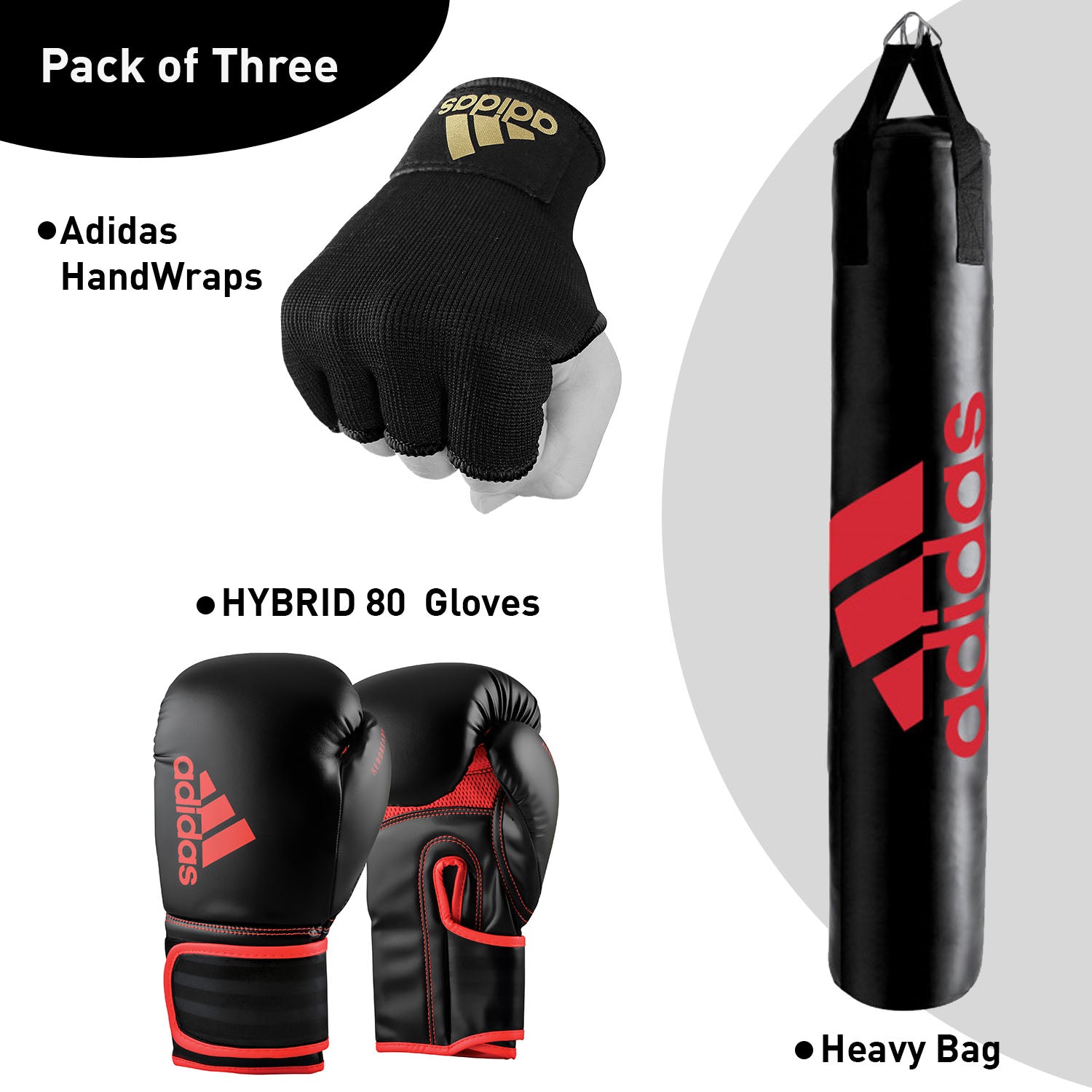 Black boxing gloves resting on a punching bag.