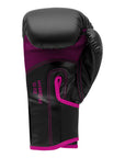 Black and pink Adidas Hybrid 80 boxing glove.