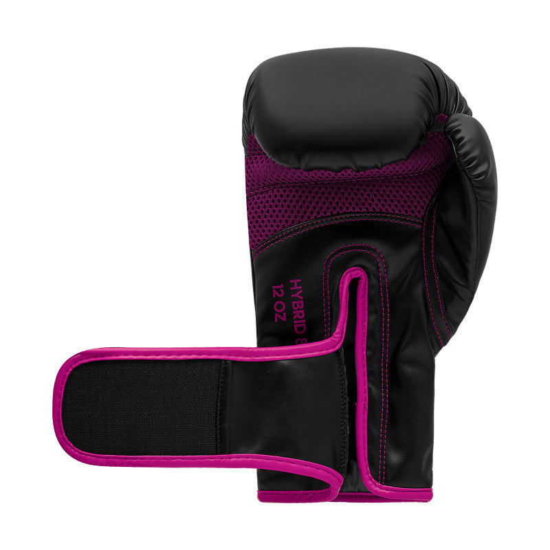 Adidas Hybrid 80 black and pink boxing glove.