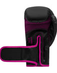 Adidas Hybrid 80 black and pink boxing glove.