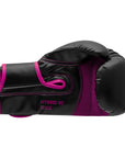 Adidas Hybrid 80 black and pink boxing glove.