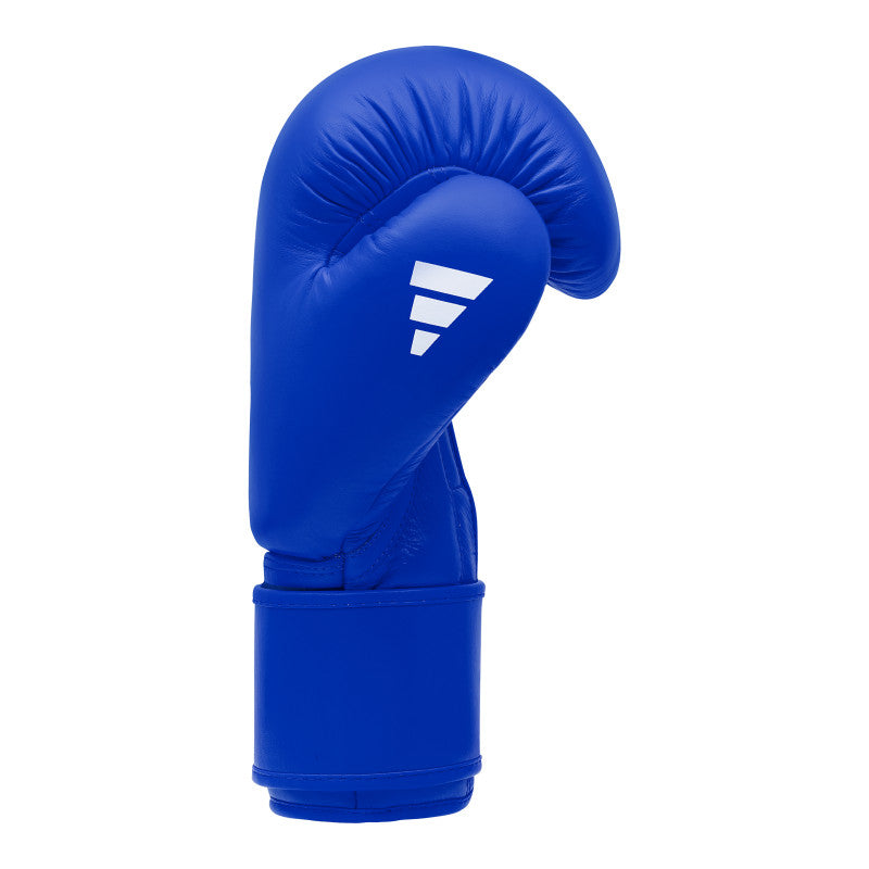 Blue boxing glove for amateur competition use.