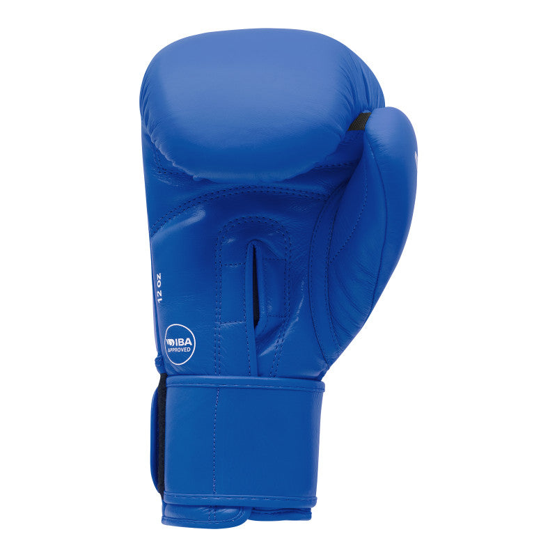 Blue boxing glove for amateur competition.