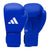 Pair of blue Adidas IBA approved boxing gloves.