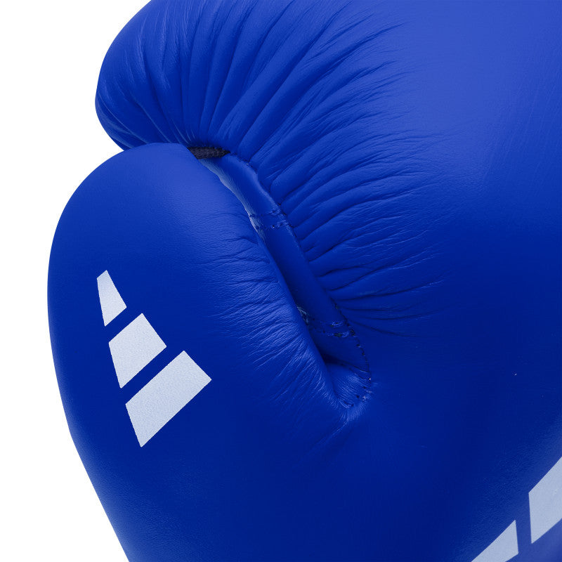 Close-up of Adidas boxing glove detail.