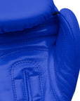 Close-up of a blue Adidas boxing glove.