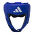 Blue boxing helmet with white logo, adidas.