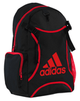 Black and red Adidas Taekwondo backpack.