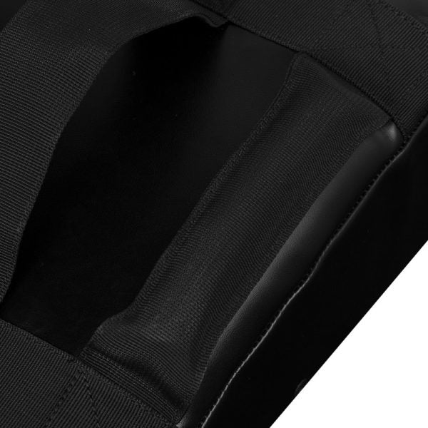 Close up of Adidas curved PU kick shield, black.