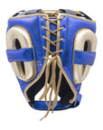 Blue and gold boxing helmet by Adidas AdiStar Pro for unisex.