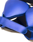 Blue head gear with strap by Adidas AdiStar Pro for boxing.