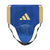 Blue and gold boxing pad equipment.