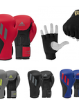 Group of adidas Speed Tilt 150 boxing gloves bundle deal.