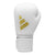 White boxing glove with gold logo, Adidas FLX 3.0 Speed 50.