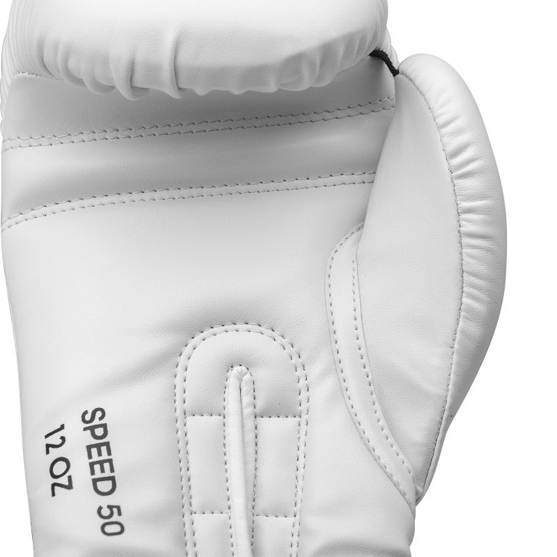 Close-up of ADIDAS FLX 3.0 Speed 50 boxing glove.