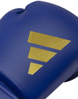 A blue boxing glove with a gold logo for Adidas FLX 3.0 series.