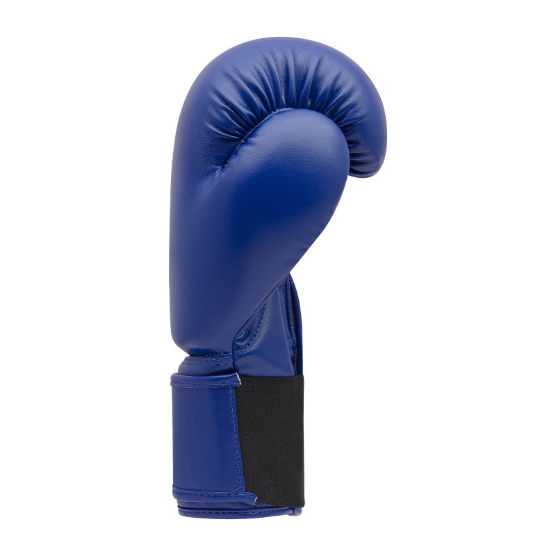 Blue boxing glove on a white background.