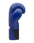 Blue boxing glove on a white background.