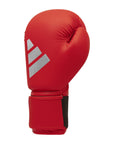 Red boxing glove with silver logo, adidas FLX 3.0 Speed 50.