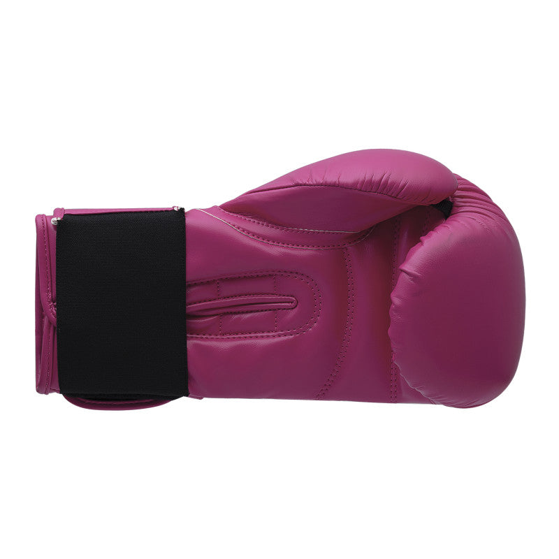 A pink boxing glove with black band, adidas FLX 3.0 Speed 50.