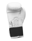 White boxing glove with black straps, Adidas FLX 3.0 Speed 50.