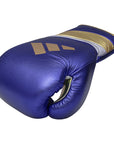 Blue and gold boxing glove, Adidas Adi-Speed 500 Pro.