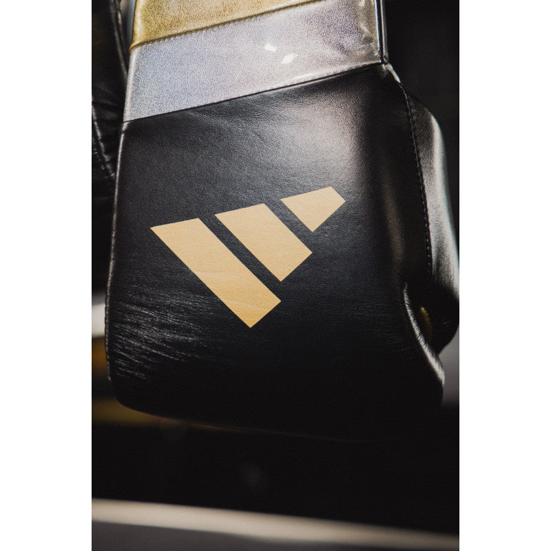 Close-up of Adidas boxing glove.