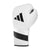 White boxing glove with black stripes for pro boxing.