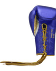 Blue boxing glove with laces, Adidas Adi-Speed 500 Pro.