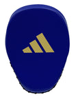 A blue coaching pad with a yellow logo.