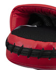 Red boxing glove with black laces, featured in Speed Coach FM equipment.