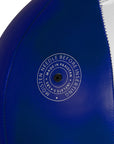 Close up of a blue and white Adidas Speed Double End Ball.