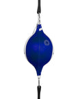 Blue and white adidas Speed double end punching bag.