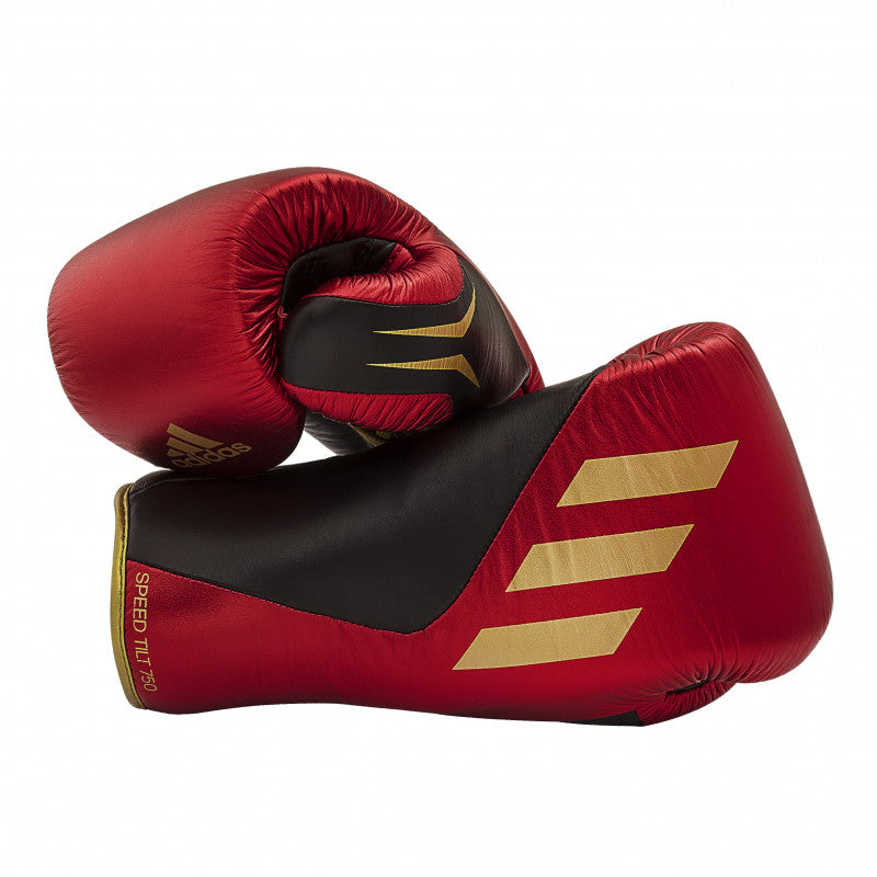 adidas Speed Tilt 750 fight gloves pair used in boxing.