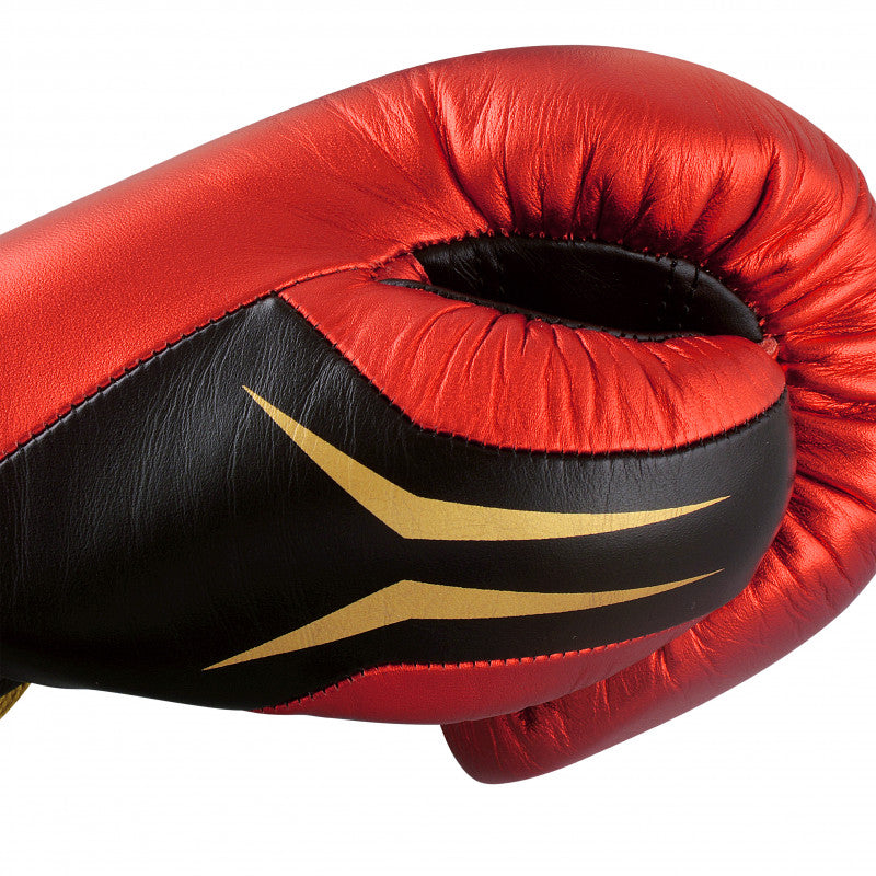 Red and black adidas Speed Tilt 750 fight glove.