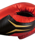 Red and black adidas Speed Tilt 750 fight glove.