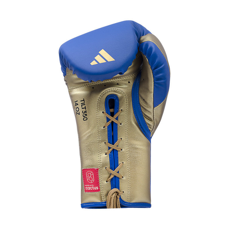 Blue and gold boxing glove for Tilt 350 PRO Training, in Black/Gold Met colorway, 18 oz weight.