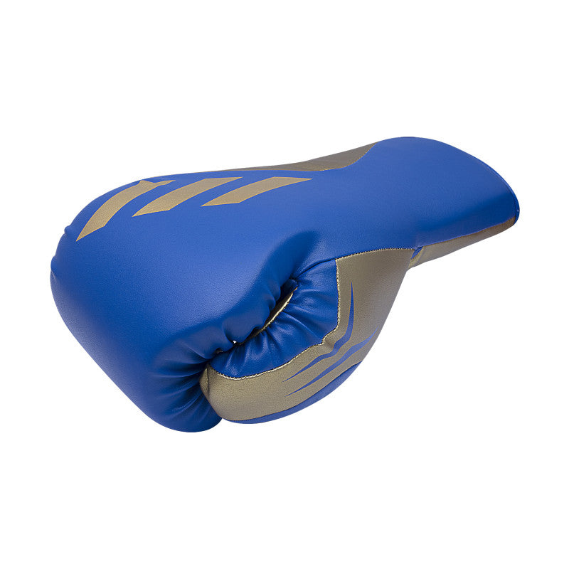 Blue and silver Tilt 350 PRO boxing glove.