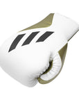 A white and black boxing glove.